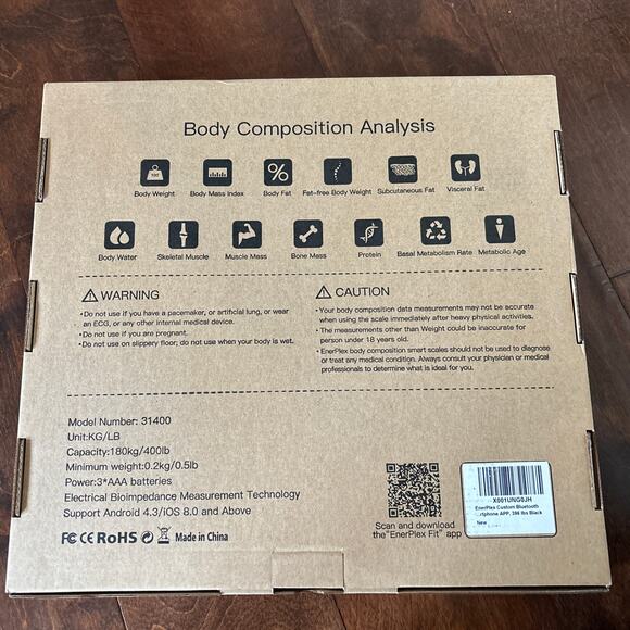 NWT EnerPlex Body Composition Smart Scale BMI Body Fat Android Apple Support - Picture 2 of 5